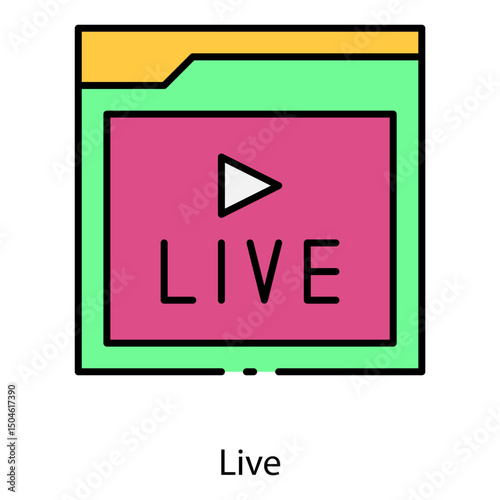 Live single vector icon illustration