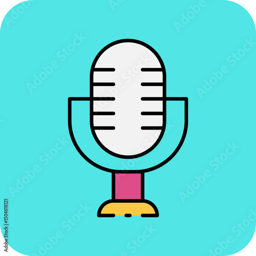 Mic single icon vector illustration