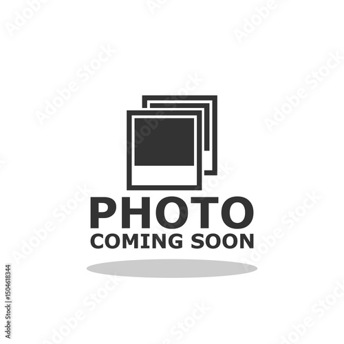 Photo coming soon icon with shadow