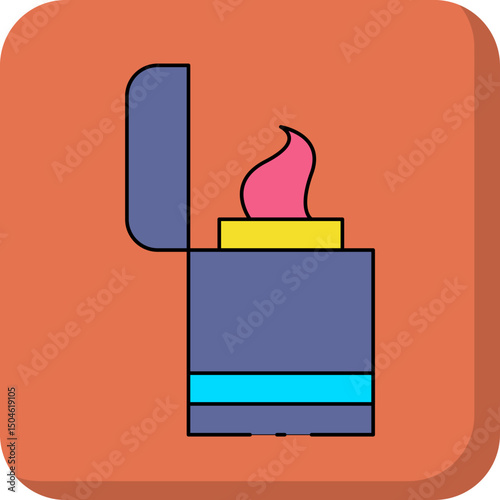 Lighter single vector icon illustration
