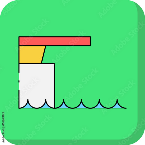 Offshore single vector icon illustration