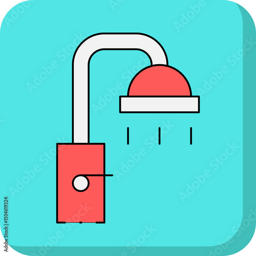 Shower single icon vector illustration