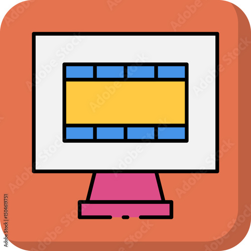 Videos single icon vector illustration
