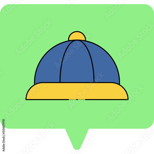 Cap single vector icon illustration