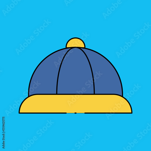 Cap single vector icon illustration
