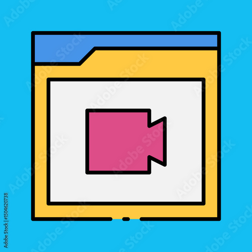 File manager single vector icon illustration