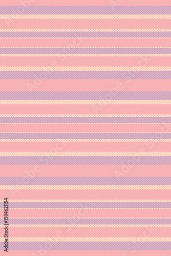 Uniform textile stripe fabric, sew lines seamless pattern. Fiber vector texture background vertical in light and indigo colors.