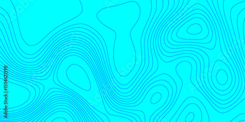 Topography line map blue wave paper curved reliefs landscape geographic background, vintage outdoors style topographic contour lines map isolated on transparent seamless pattern abstract background.