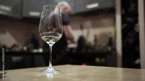 Pouring White Wine into a Glass and Drinking — Elegant Wine Enjoyment Moment
