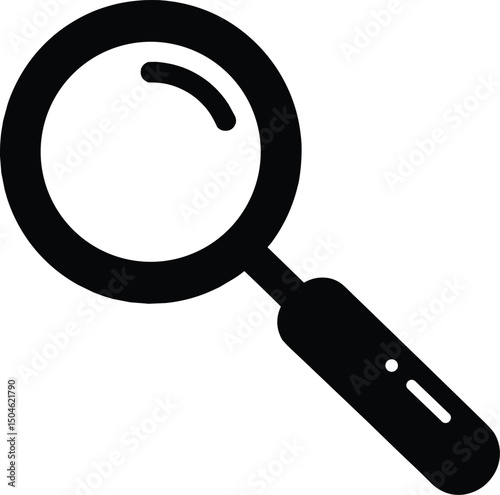 Magnifying glass icon. magnifier or loupe sign, Search symbol isolated on transparent background, Magnifying glass 