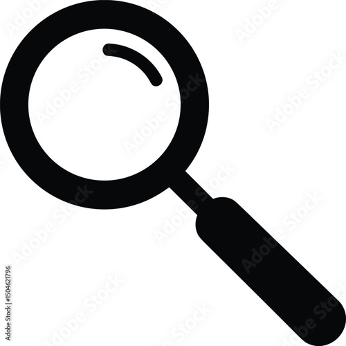 Magnifying glass icon. magnifier or loupe sign, Search symbol isolated on transparent background, Magnifying glass 