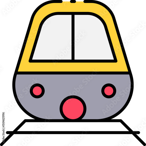 Train horn single vector icon illustration