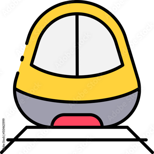 Train move single vector icon illustration