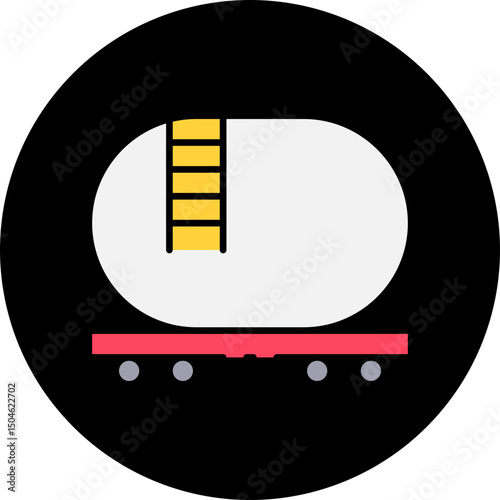 Oil tanker single icon vector illustration