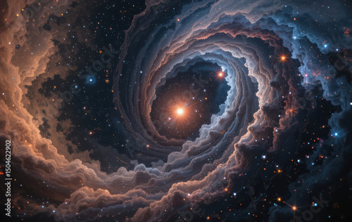 Stunning quasar illuminates swirling cosmic clouds in this mesmerizing galaxy scene