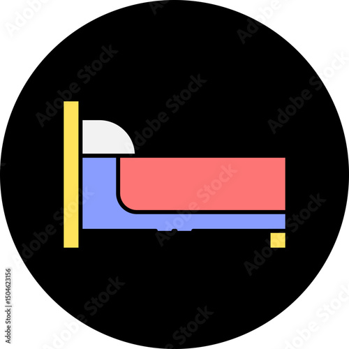 Bed single icon vector illustration