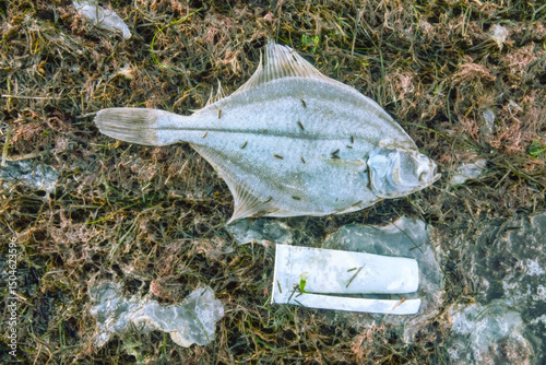 Dominance of jellyfish and algae as a result of changes in natural balance. Dead inhabitants of sea as result of changes in nature, increase mortality of fish (river flounder)