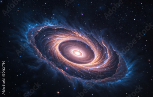 Stunning quasar illuminates cosmos with swirling colors and vibrant energy
