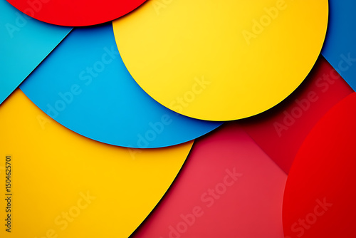 Bold Primary Color Geometric Vector Background