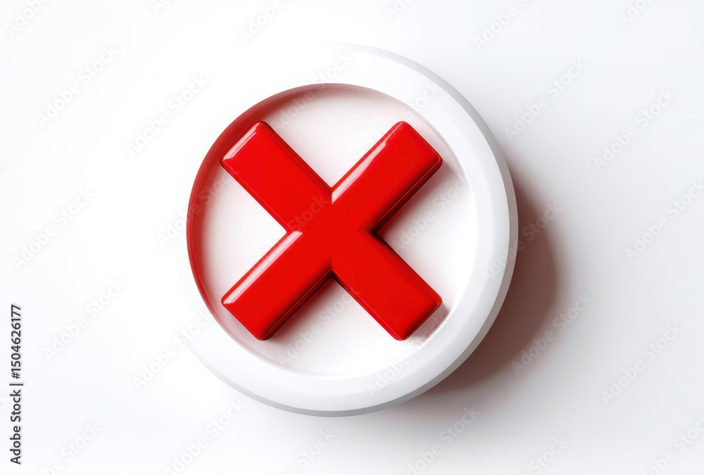 Obraz premium red cross mark