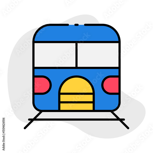 Train station single vector icon illustration