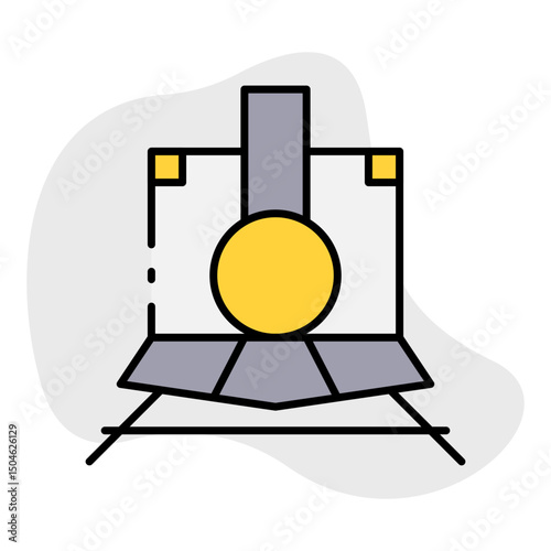 Train run single vector icon illustration