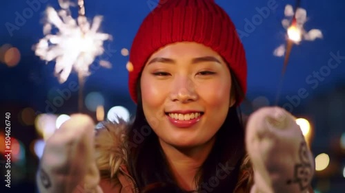 portrait of a happy young woman