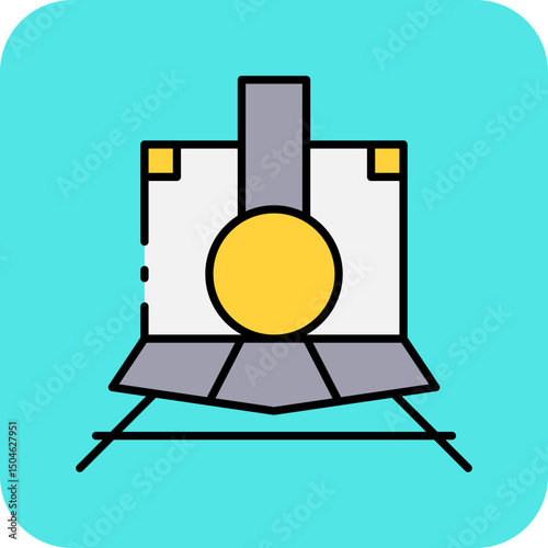 Train run single vector icon illustration