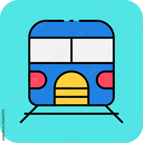 Train station single vector icon illustration