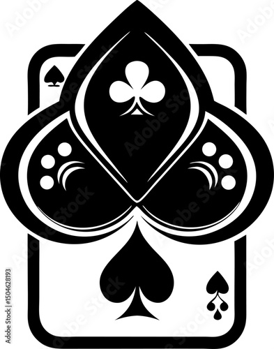 vector illustration of four aces