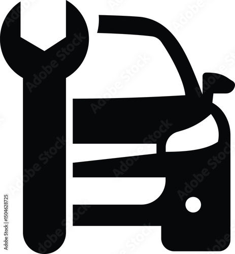 auto workshop icon. auto service, isolated icon on white background, car repair vector illustration