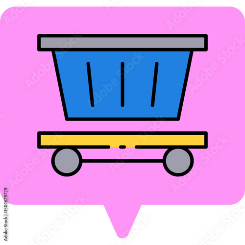 Trolley single icon vector illustration