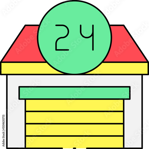 Garage single icon vector illustration