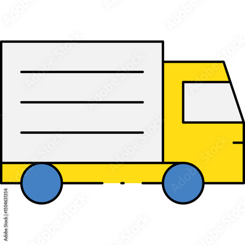 Trucking single icon vector illustration