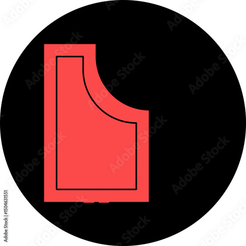 Leather cutting single icon vector illustration