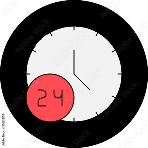 Time single icon vector illustration