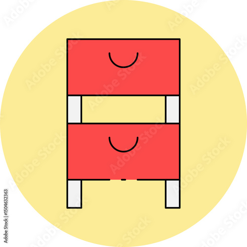 Drawer single icon vector illustration