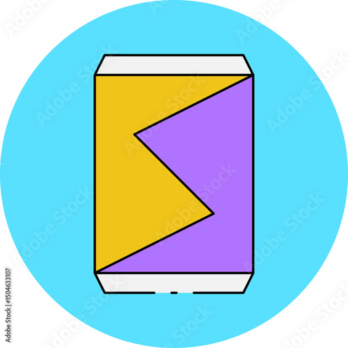 Soda can single icon vector illustration