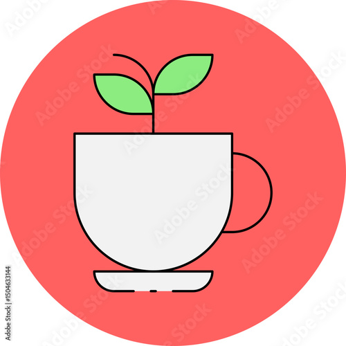 Tea single icon vector illustration