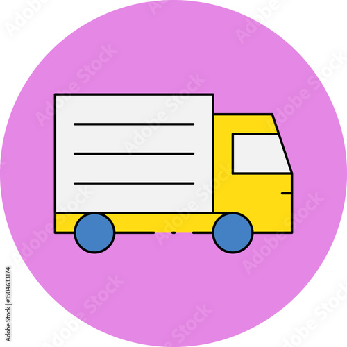 Trucking single icon vector illustration