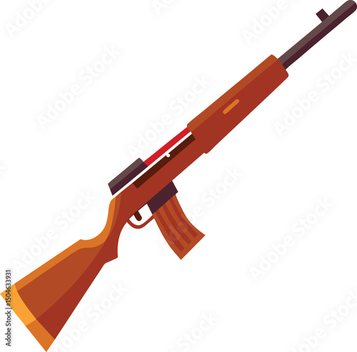 Wooden Rifle Gun Weapon Stock Image