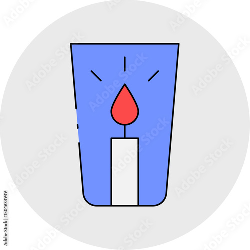Candle single icon vector illustration