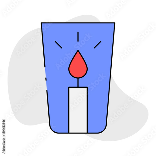 Candle single icon vector illustration