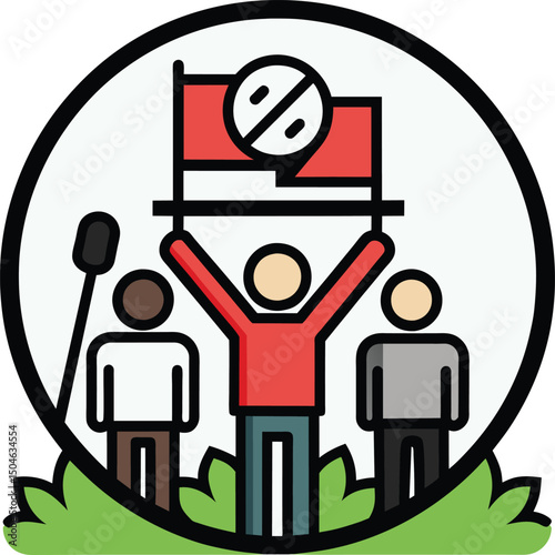 Protest People Demonstration Icon Graphic