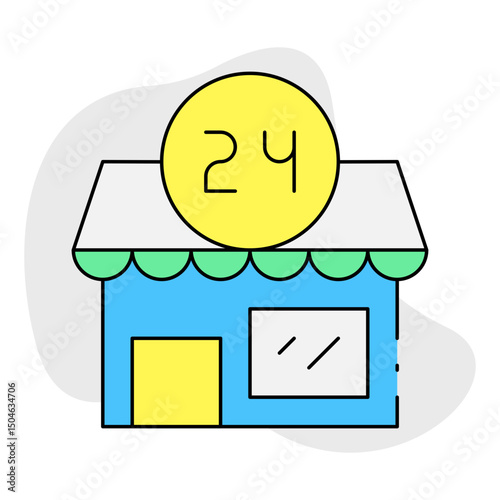 Shops single icon vector illustration