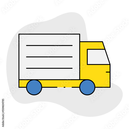 Trucking single icon vector illustration