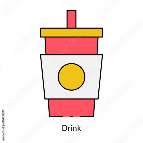 Drink single icon vector illustration