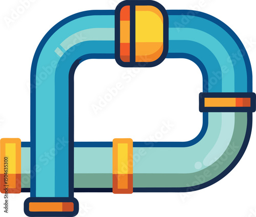 Blue Pipes Industrial Connection Design