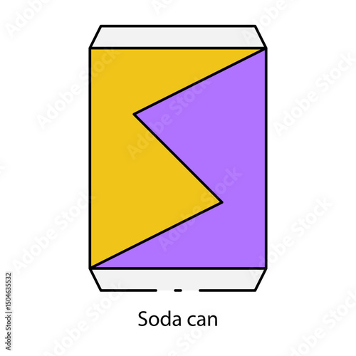 Soda can single icon vector illustration