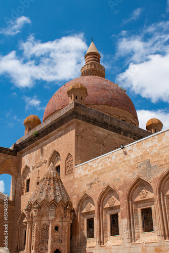 Dogubayazıt, Turkey: the main dome of Ishak Pasha Palace, semi-ruined palace of Ottoman period, one of the most magnificent historical buildings of the country